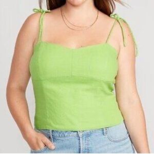 NEW Old Navy Camisole linen blend bustier Top xl tall